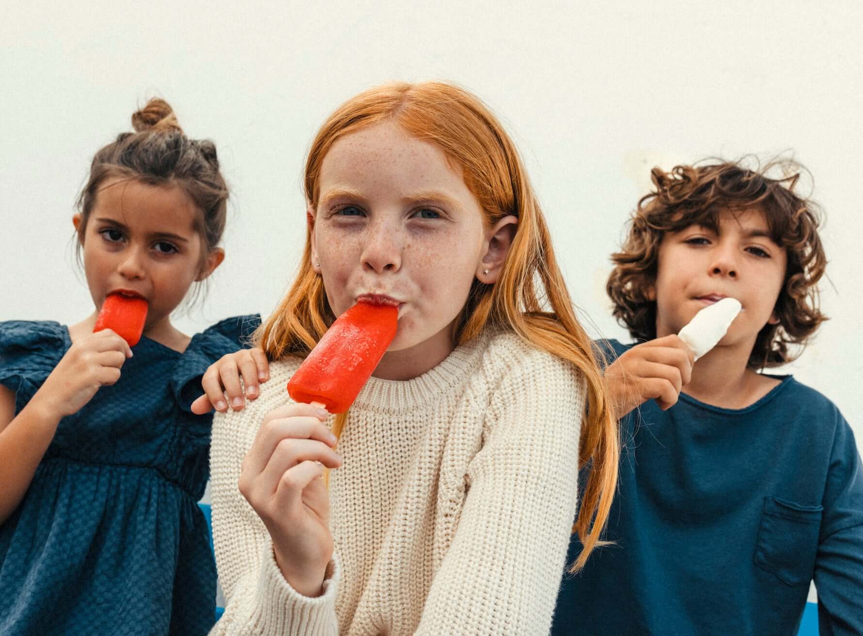 kids with a popsicle