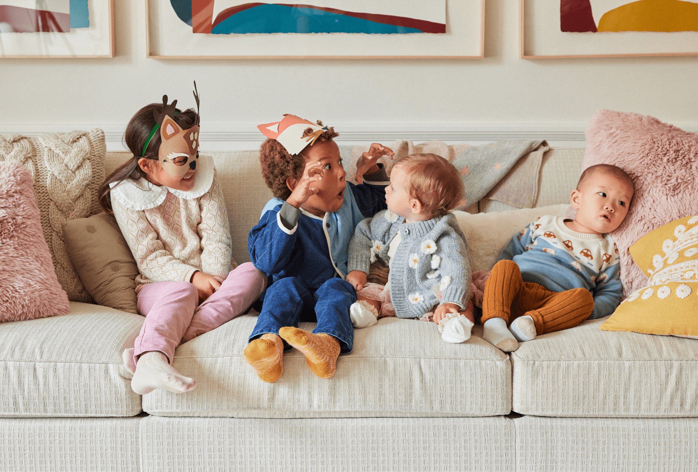 kids on a couch