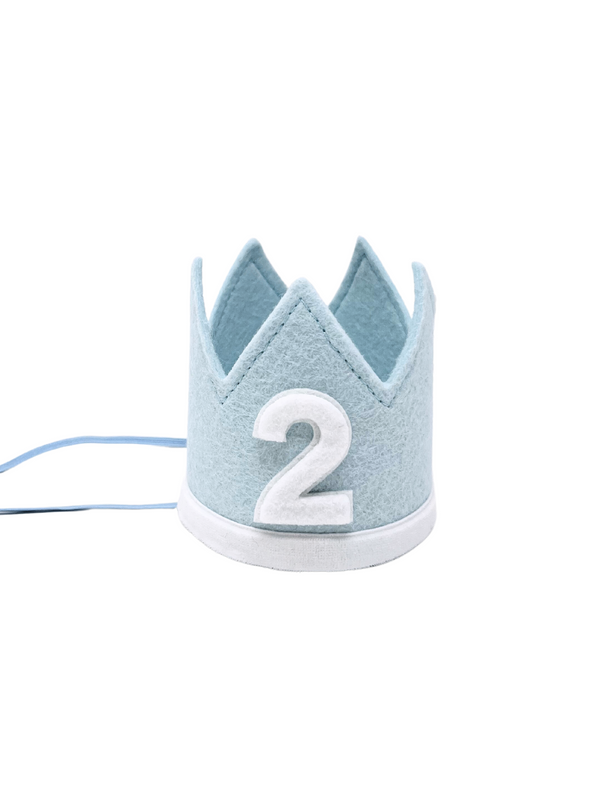 Felt Birthday Crown Hair Accessories Little Blue Olive Baby Blue 2Y