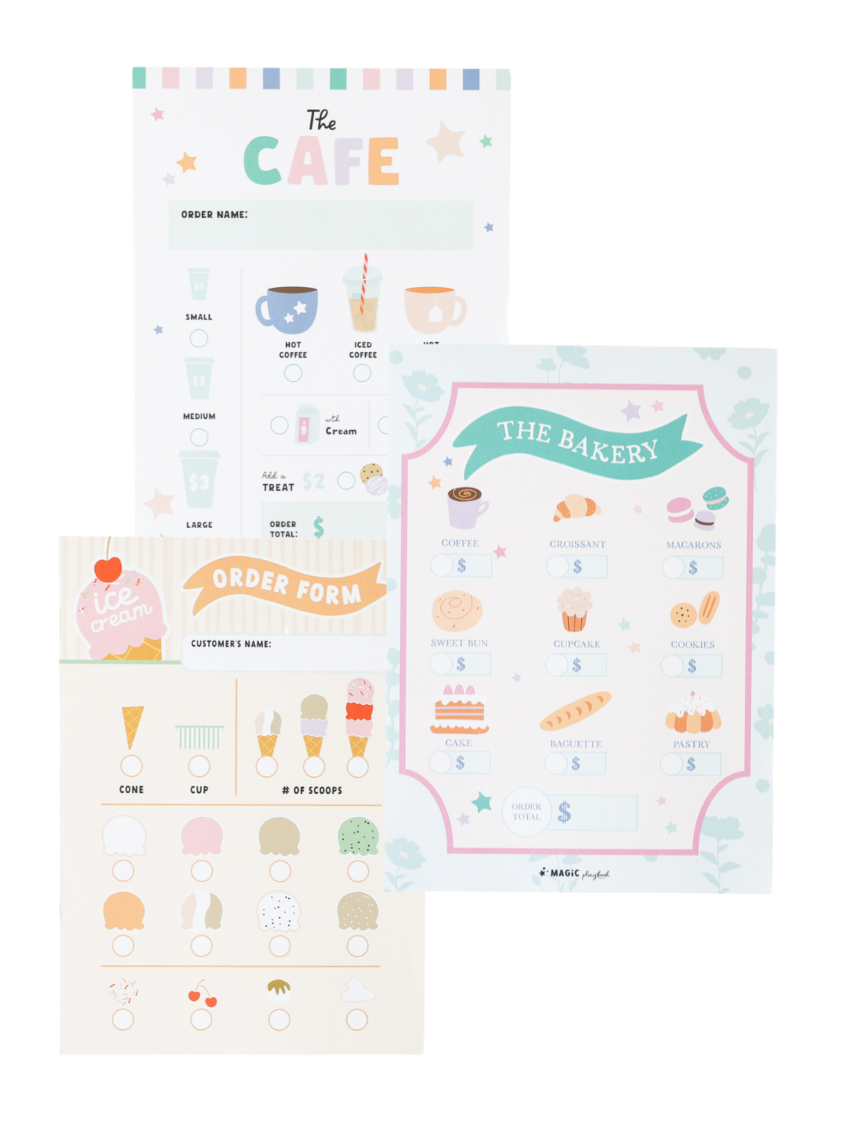 Pretend Play Notepads: Cafe Treats Pretend Play Magic Playbook