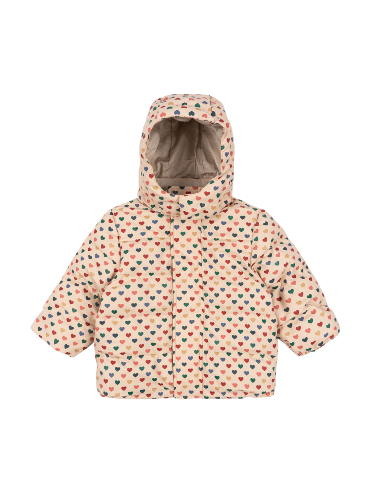 Ace Heart Print Puffer Coat Outerwear Konges Sløjd Multi Hearts 2Y