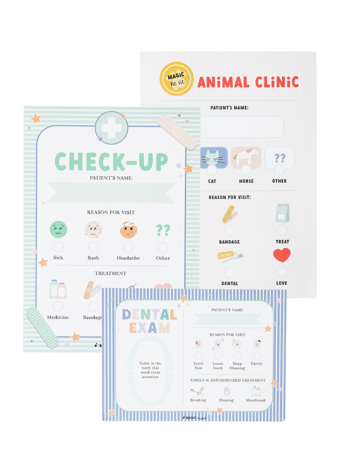 Pretend Play Notepads: Check Up Time Pretend Play Magic Playbook