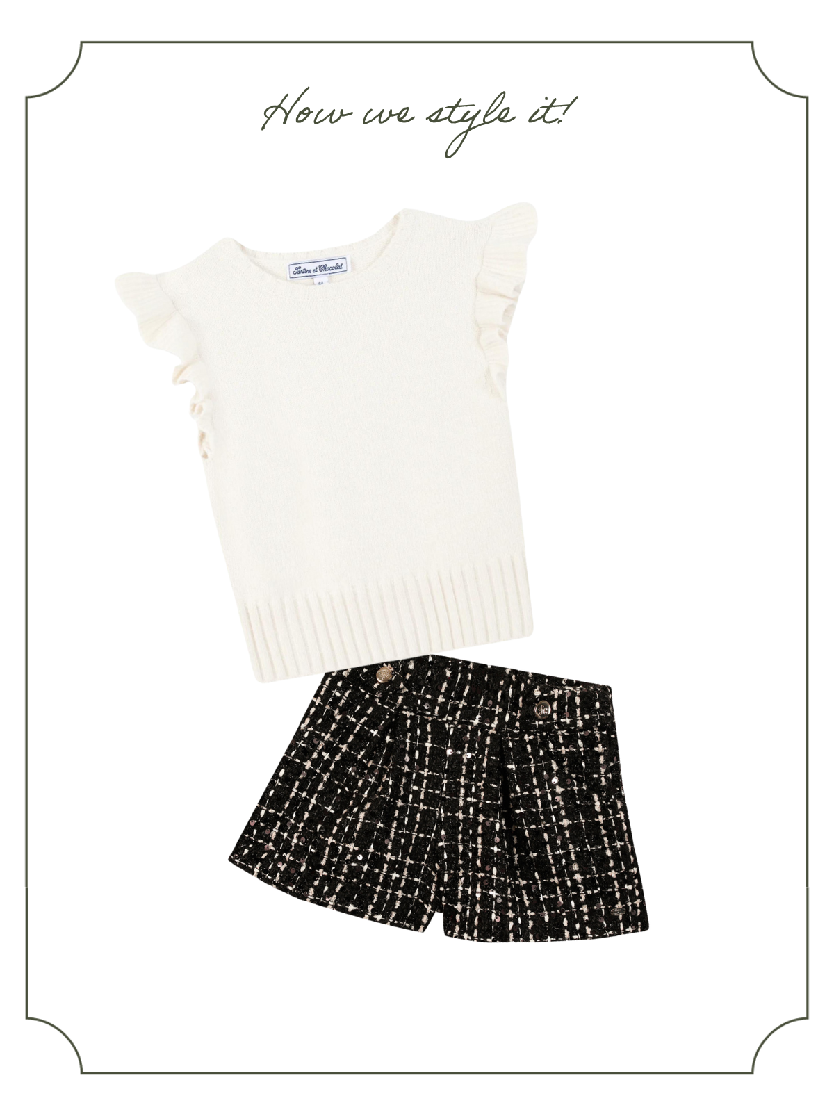 Sequin Tweed Shorts Shorts Tartine et Chocolat