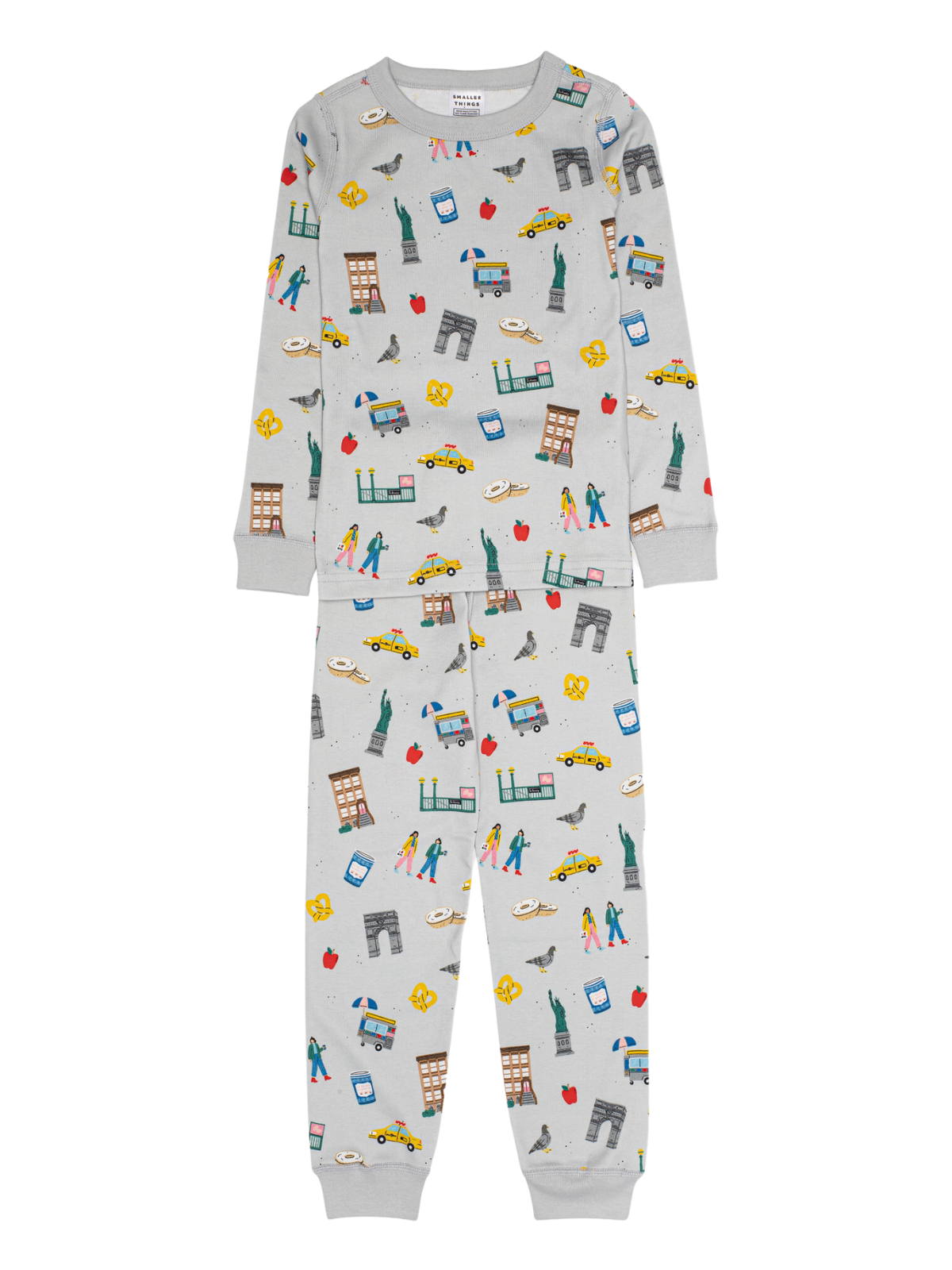 New York City PJ Set Pajamas Smaller Things Gray 2