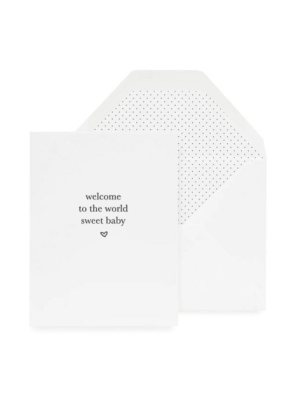 Welcome Sweet Baby Card Cards Sugar Paper