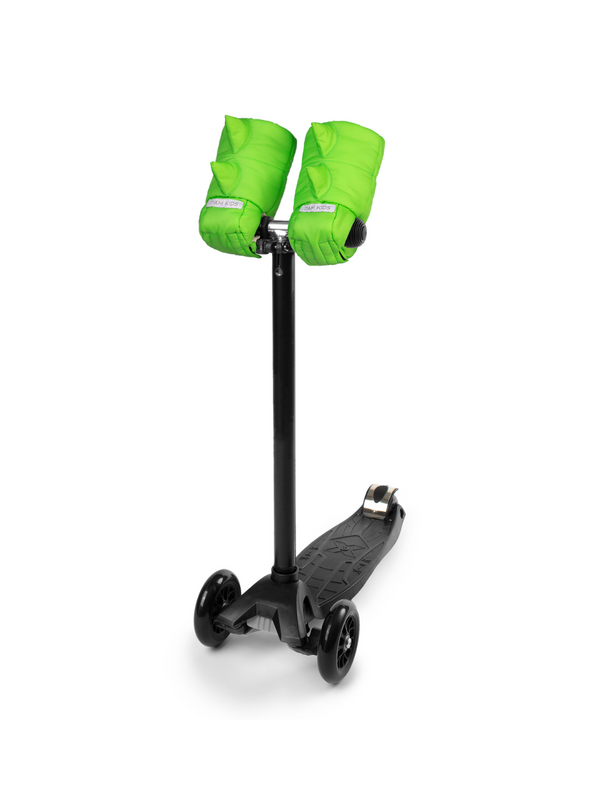Kids Scooter Warmmuffs - Green Dino Gloves 7AM Enfant