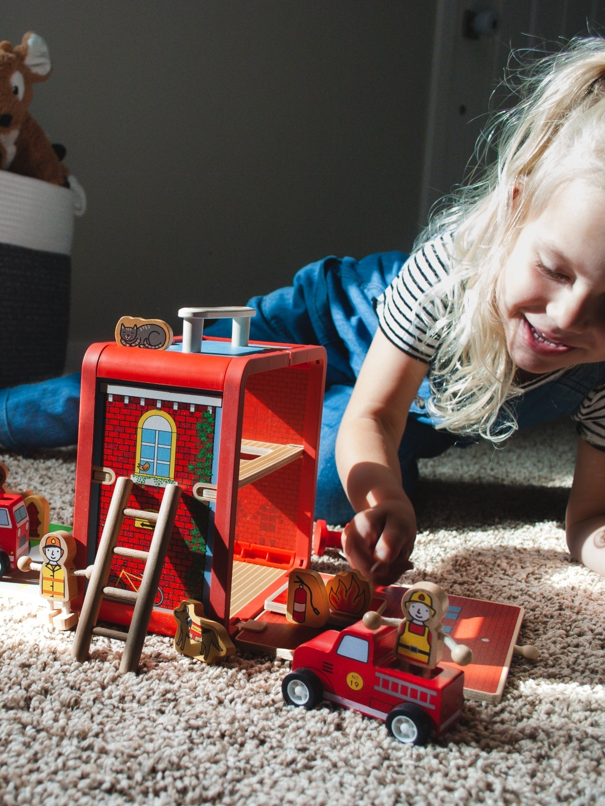 Suitcase Series: Fire House Pretend Play Jack Rabbit Creations