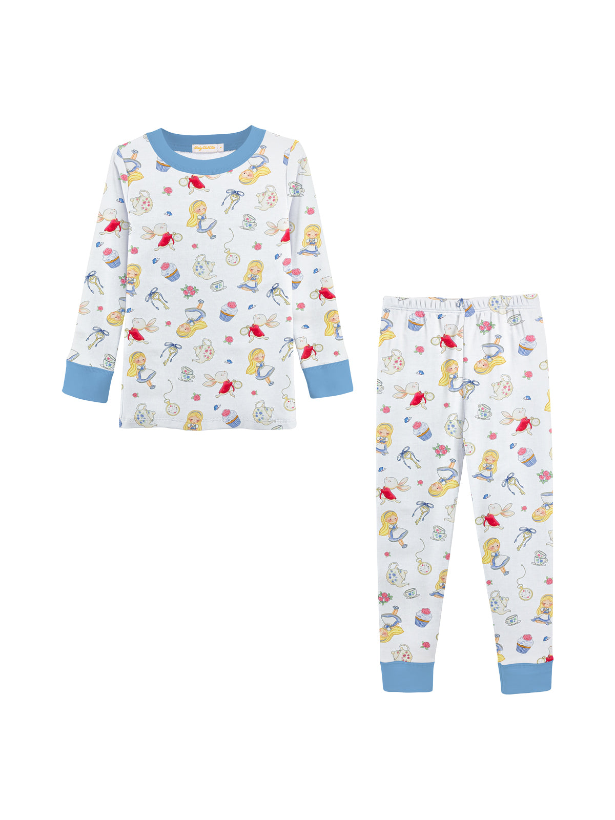 Tea Party PJ Set Pajamas Baby Club Chic White 2Y