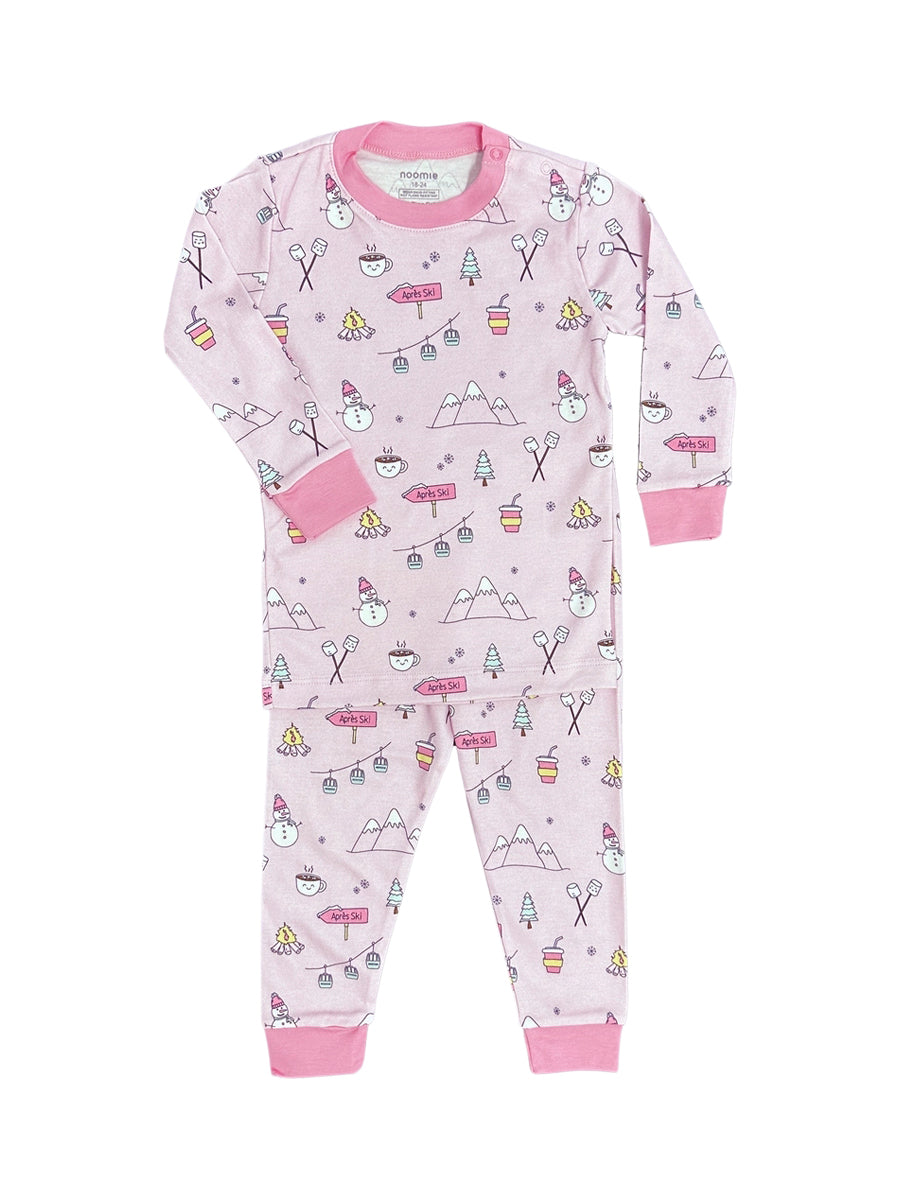 Après Ski Two Piece PJ Pajamas Baby Noomie Light Pink 2T