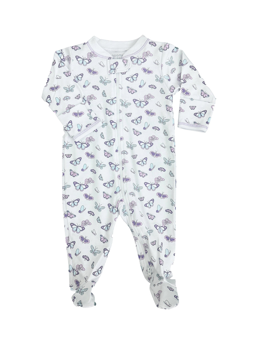 Butterflies Zipper Footie Pajamas Baby Noomie
