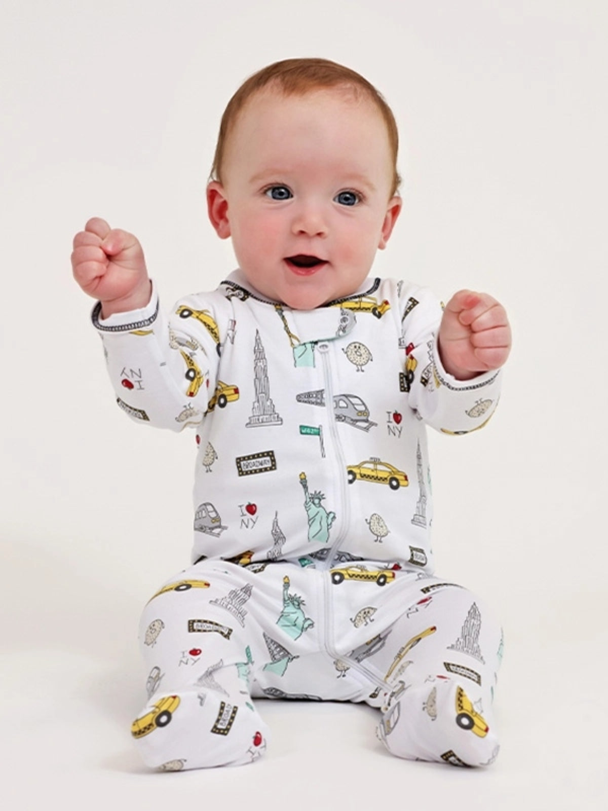NYC Zipper Footie Pajamas Baby Noomie