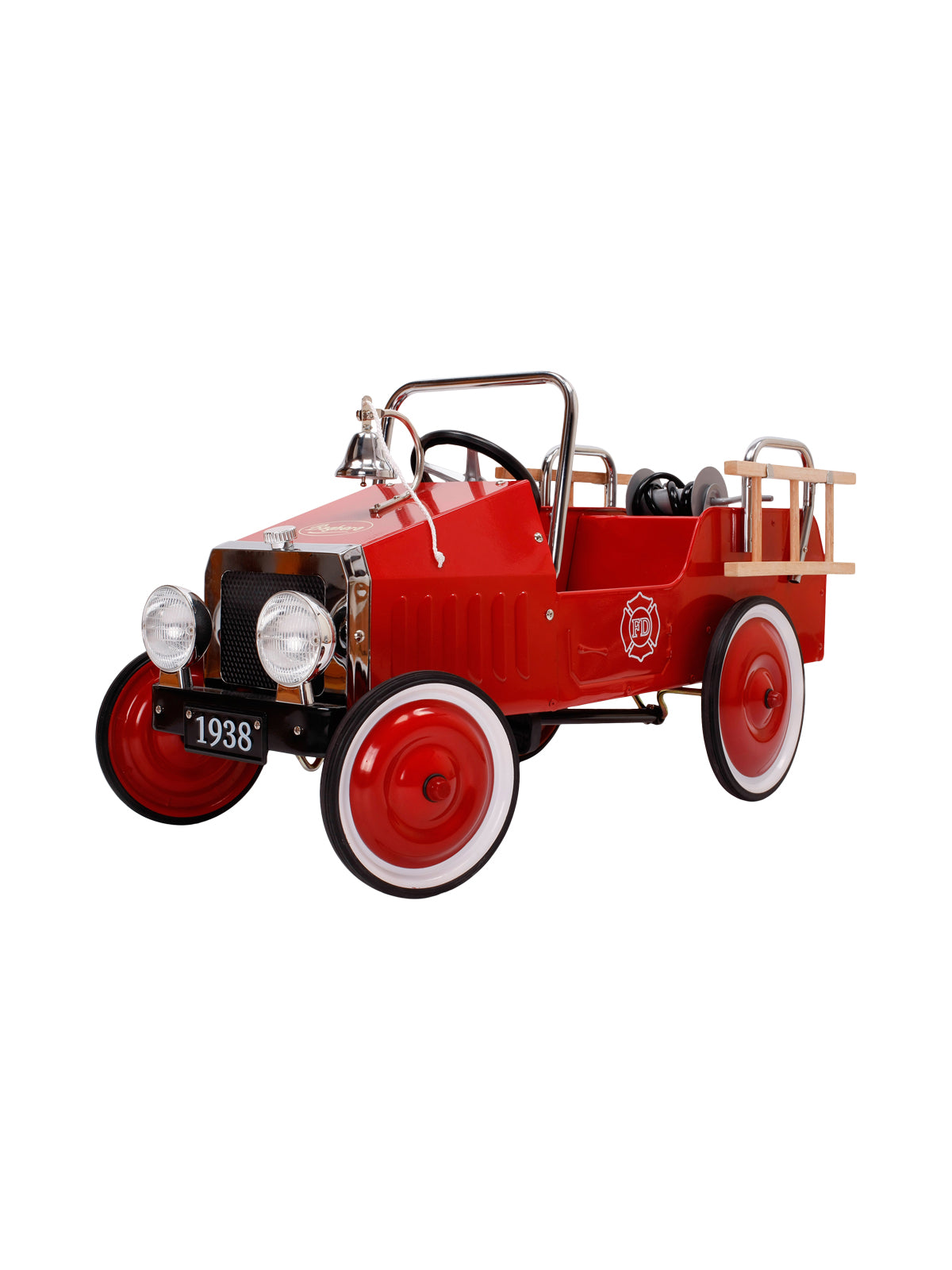 Ride-On Fireman Pedal Car Outdoor Play Baghera Red