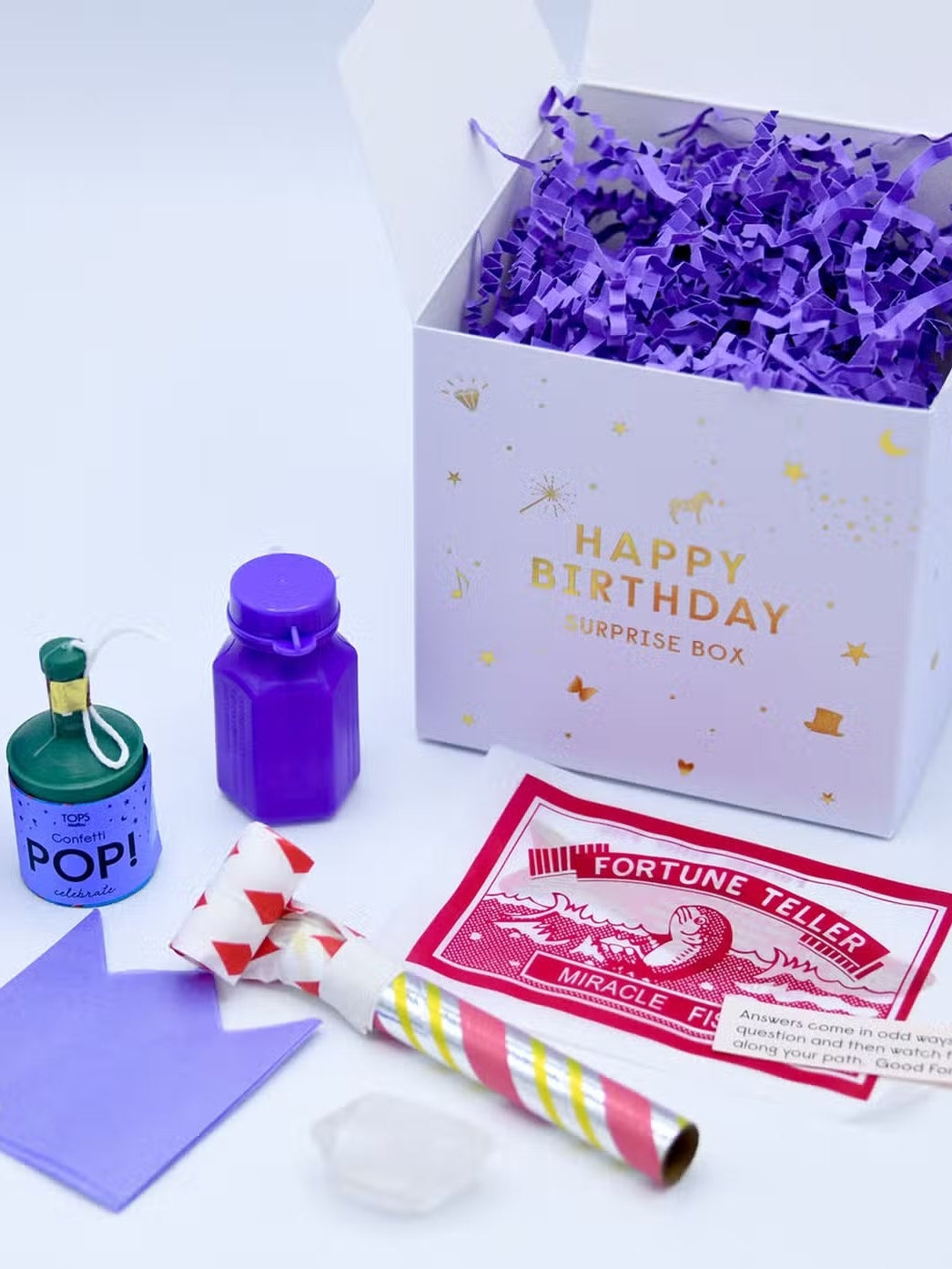 Birthday in a Box Party Supplies Tops Malibu Purple