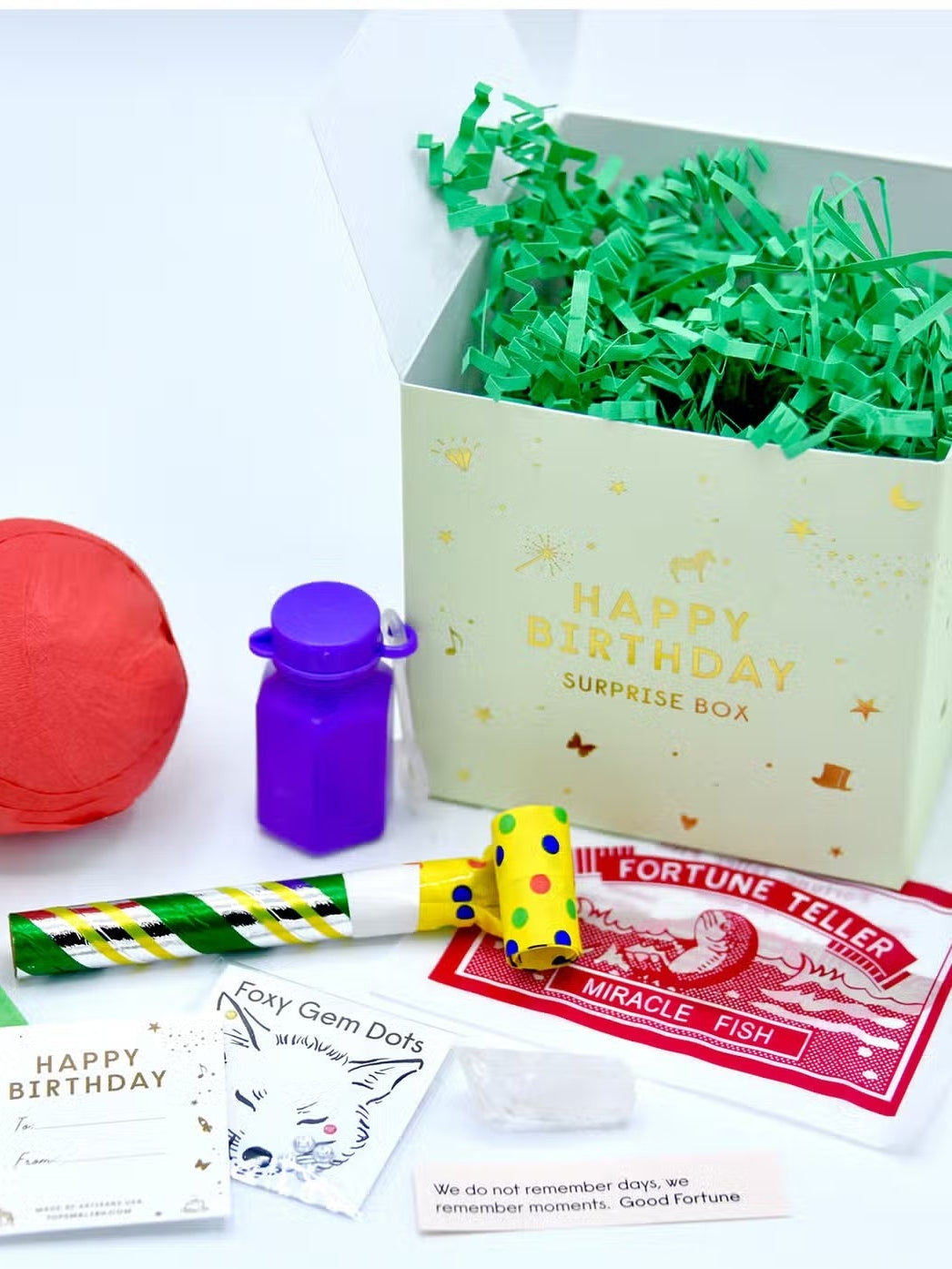 Birthday in a Box Party Supplies Tops Malibu Green