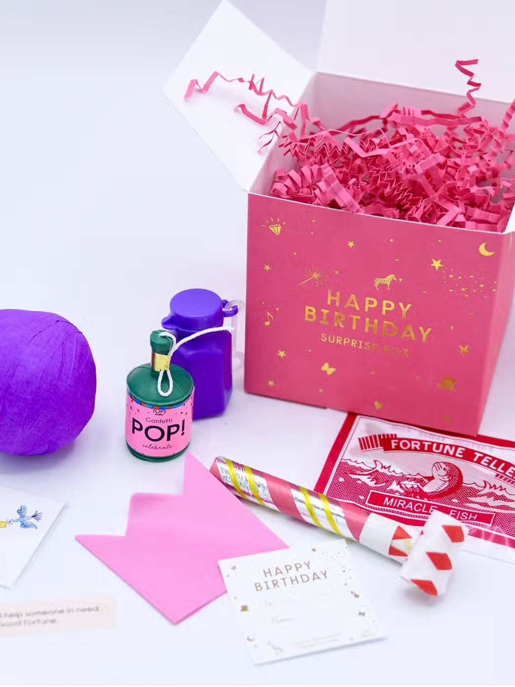 Birthday in a Box Party Supplies Tops Malibu Pink