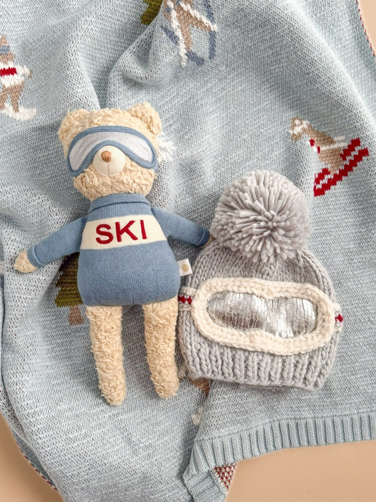 Benjamin Ski Bear Plush Blueberry Hill