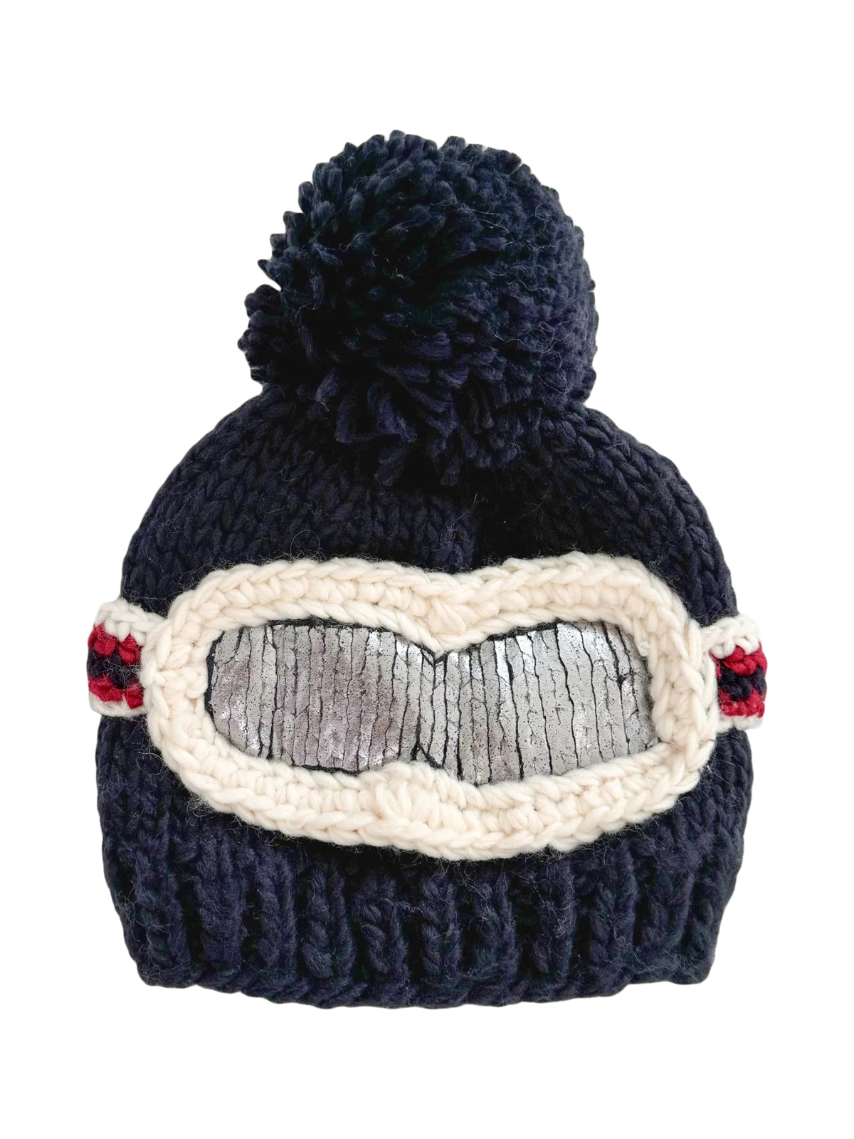 Navy Ski Goggle Hat Hats Blueberry Hill Navy S(6-24M)
