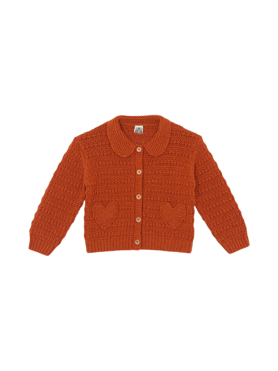 Orange cotton cardigan best sale