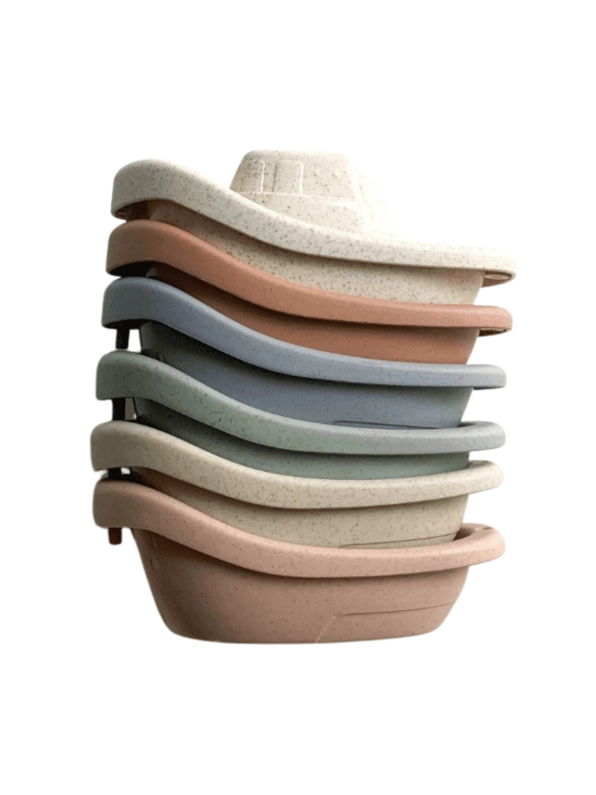Wheat Straw Boat 6 Piece Set Bath Toys Bug & Bean