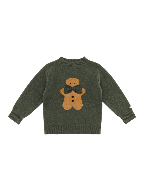 Gingerbread Sweater Sweaters Donsje Night Green 12-18M