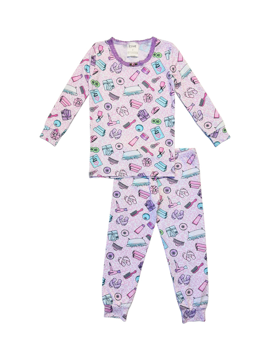 Spa PJ Set Pajamas Esme Pink 2Y