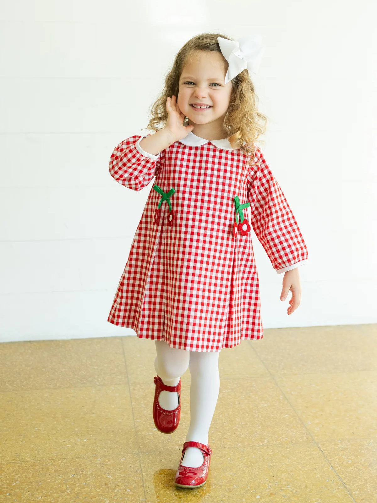 Check Dress With Flowers Dresses Florence Eiseman