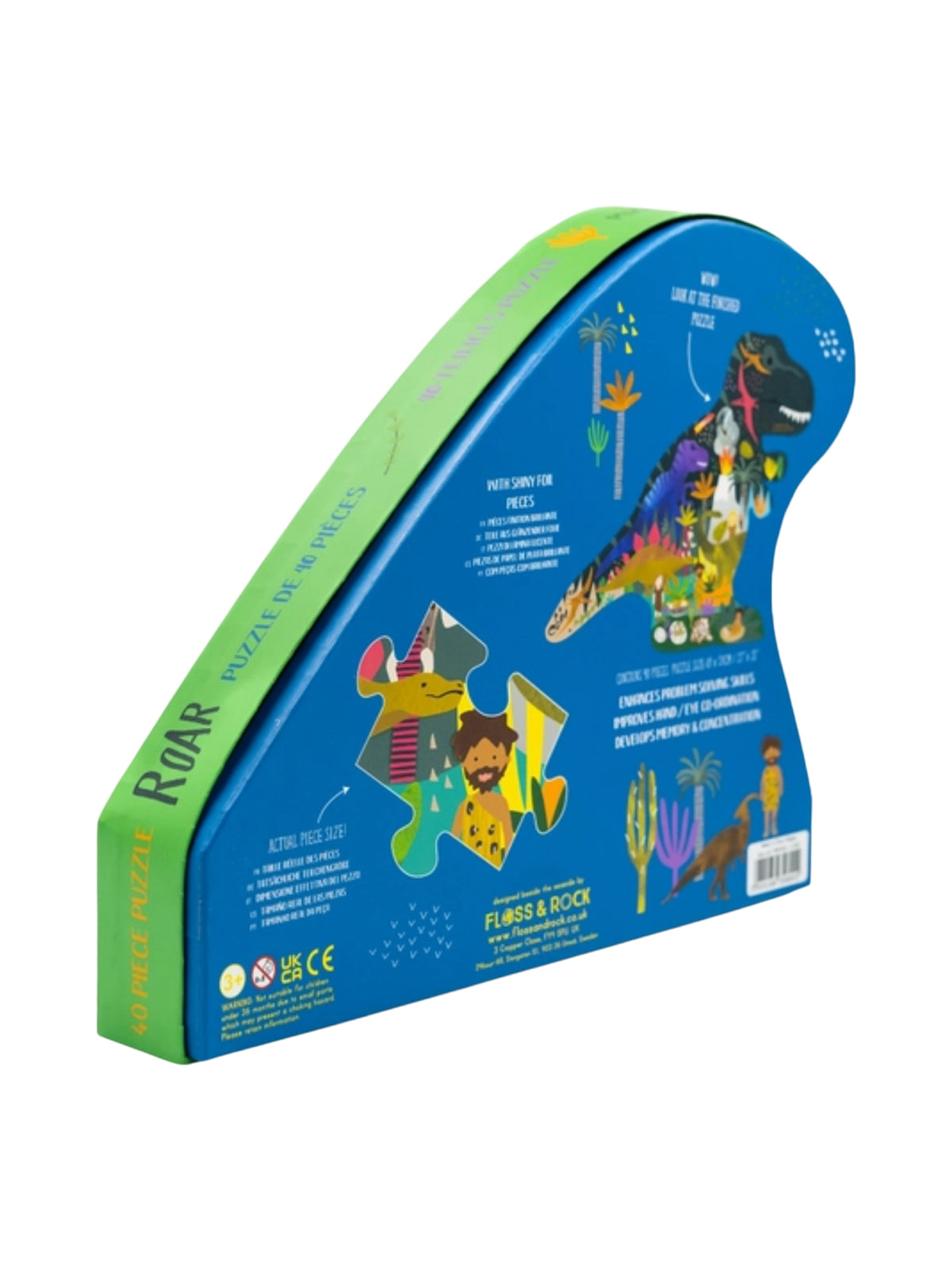 Dino 40 Pc Puzzle Games & Puzzles Floss and Rock