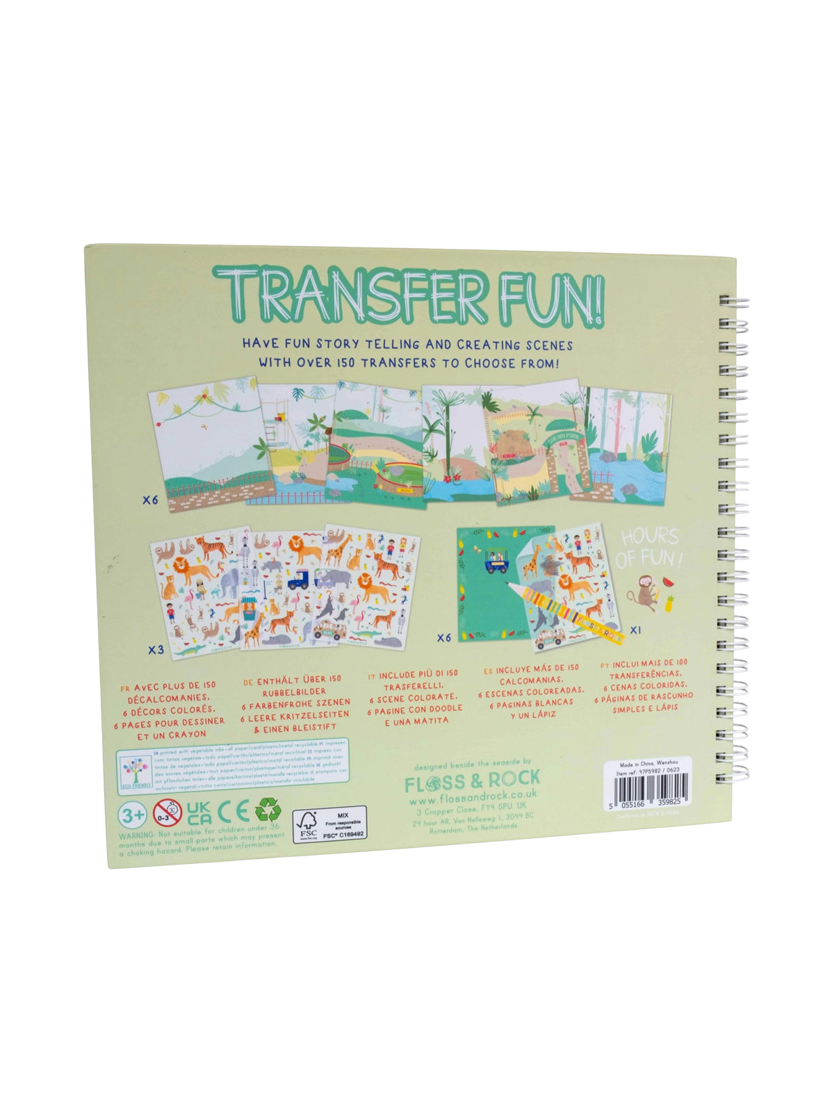 Jungle Transfer Fun Arts & Crafts Floss and Rock