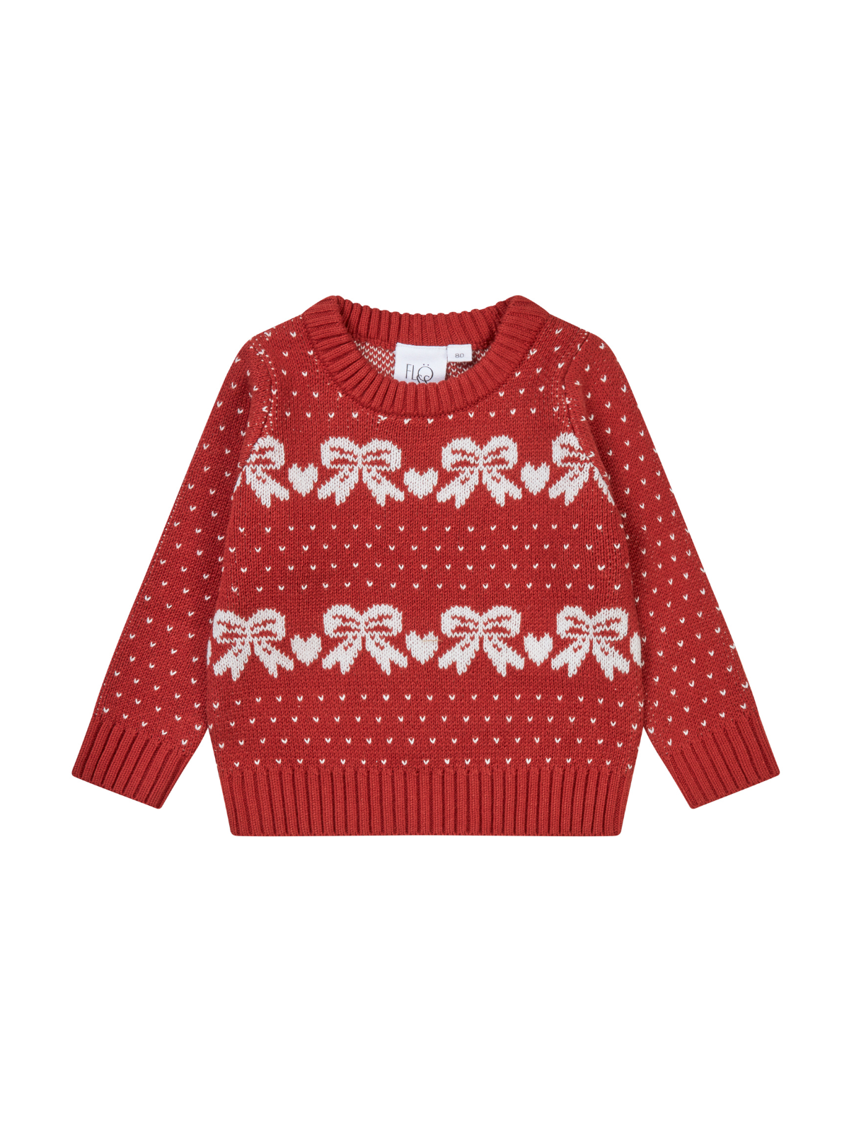 Noe Bow Sweater Sweaters Flöss Red 1Y