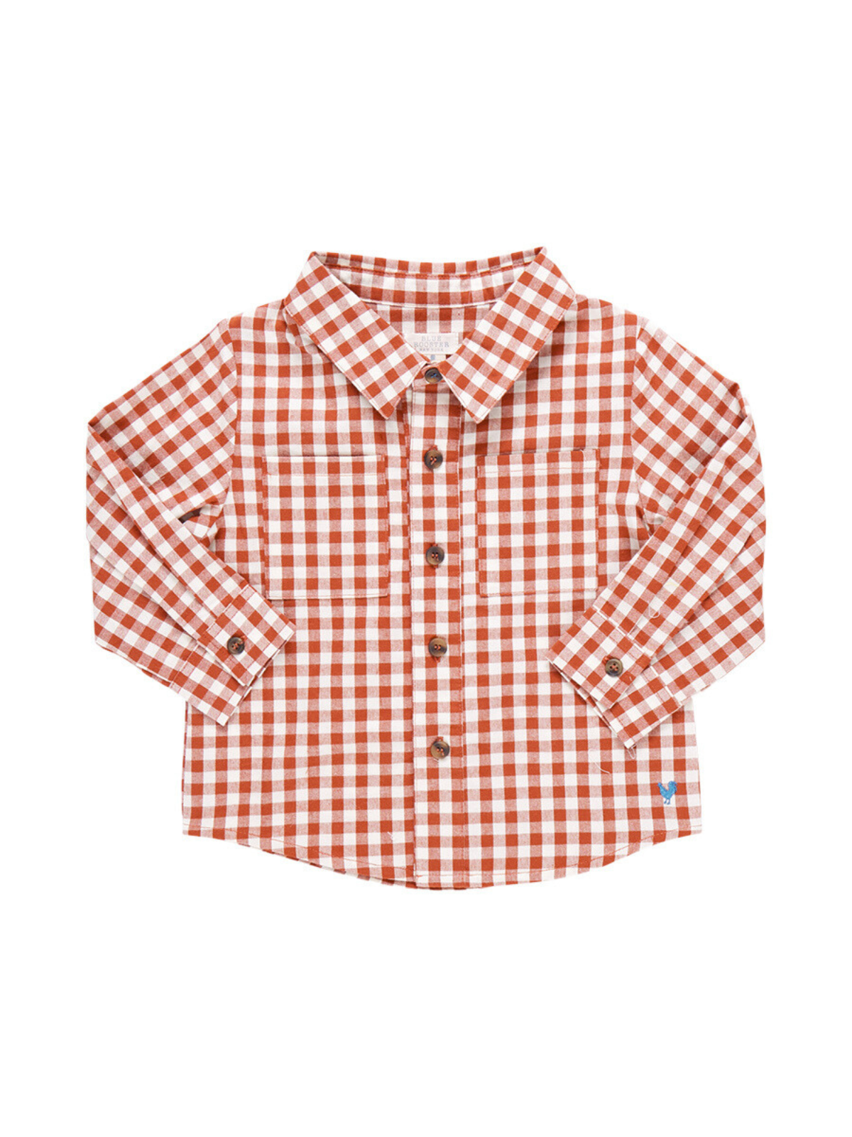 Gingham Jack Shirt Tops Pink Chicken Pony Gingham 2Y