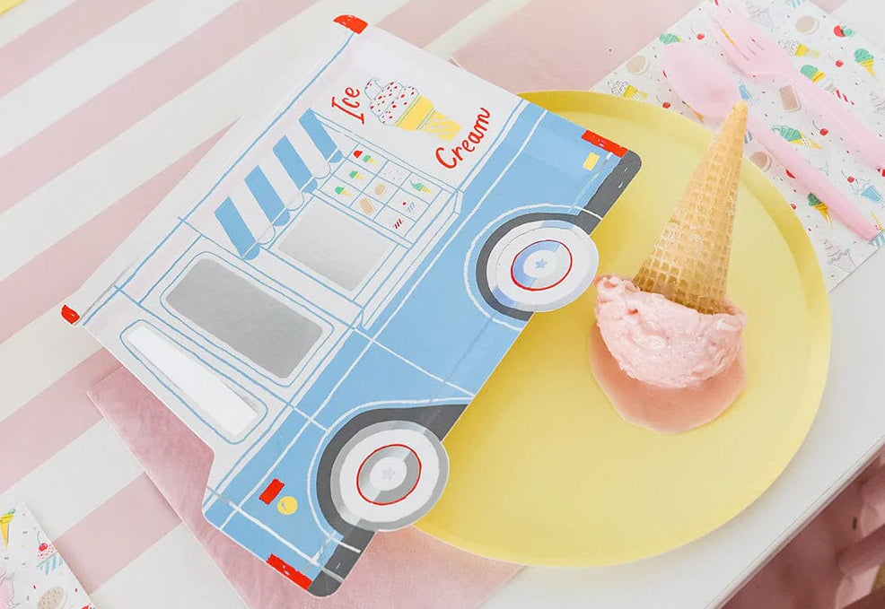 ice cream and truck plates