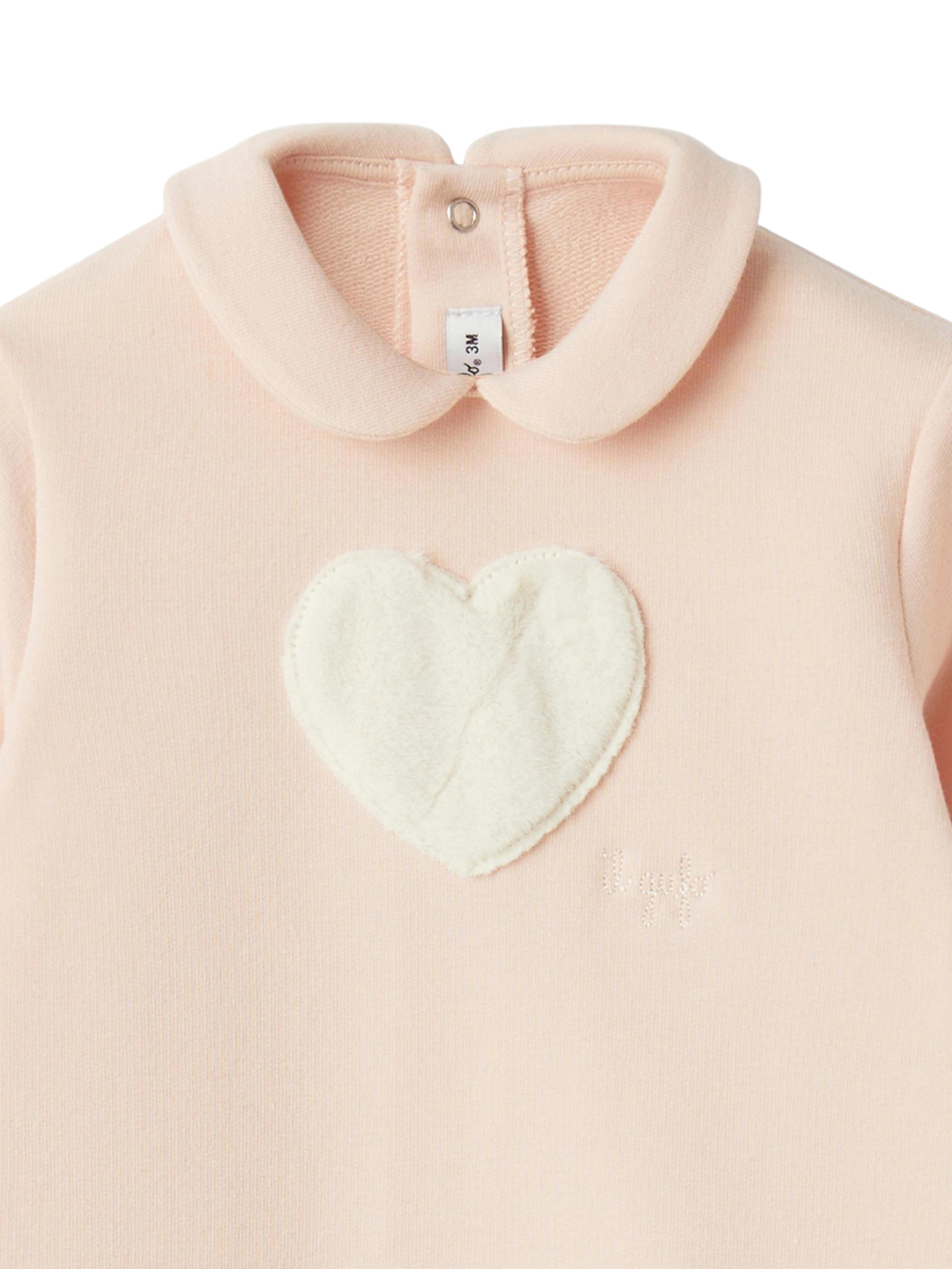 Heart Collared Footie Rompers Il Gufo
