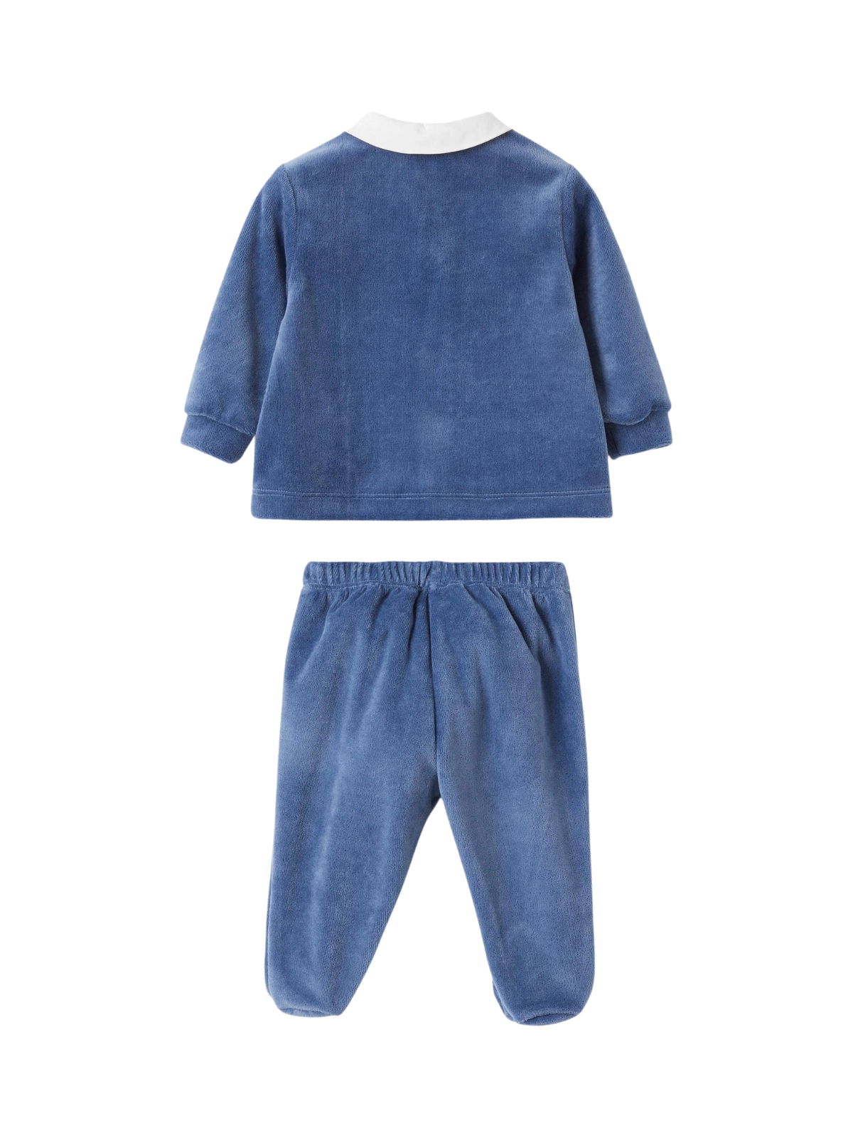 Velour Two Piece Baby Set with Embroidery Sets Il Gufo