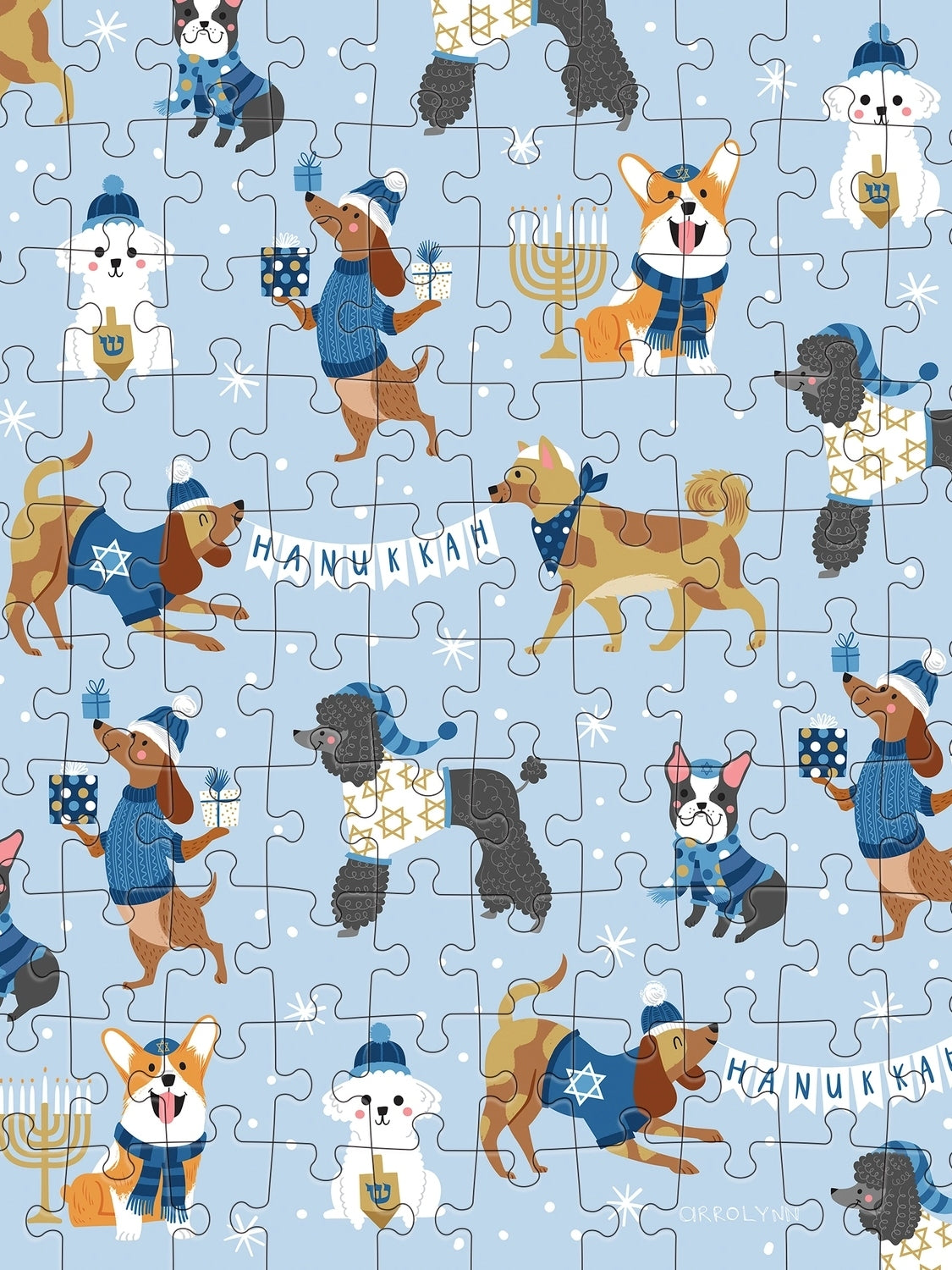 Hanukkah Dog 100 Pc Puzzle Games & Puzzles Jiggy Puzzles