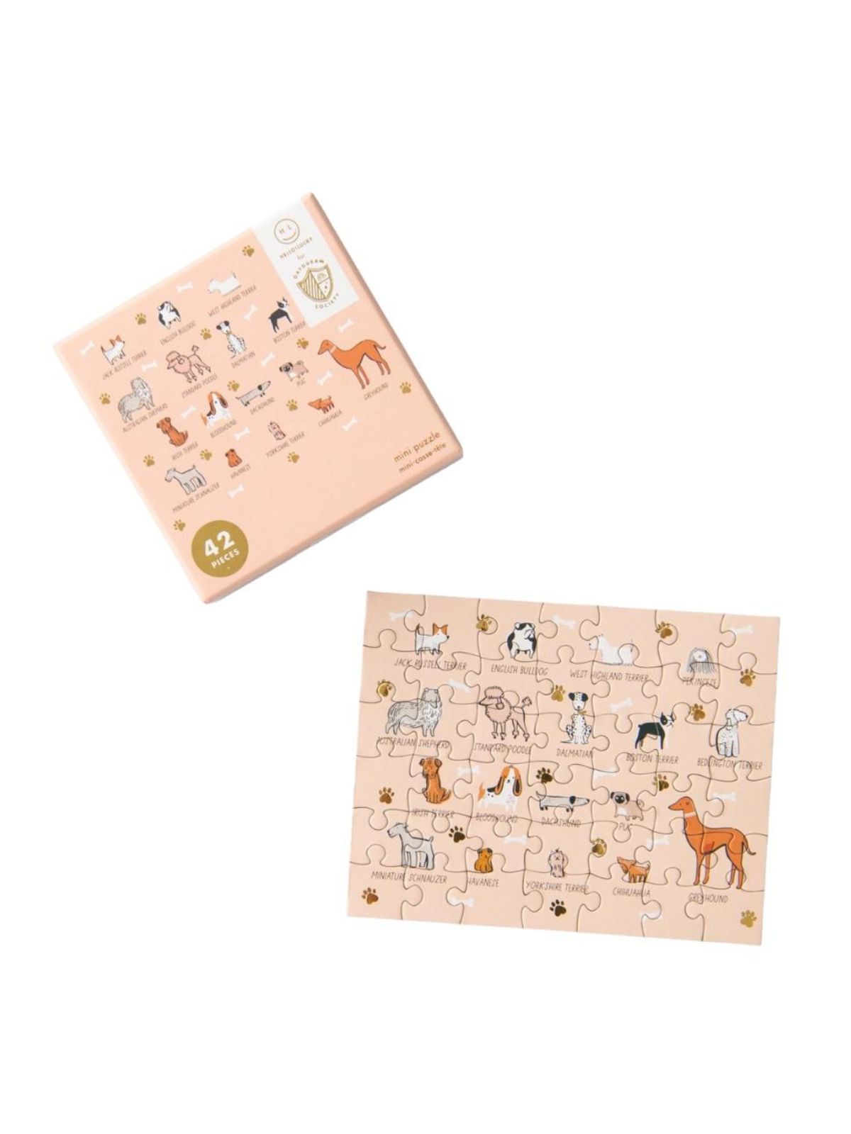 Bow Wow Breeds Mini Puzzle Party Supplies Jollity & Co. + Daydream Society