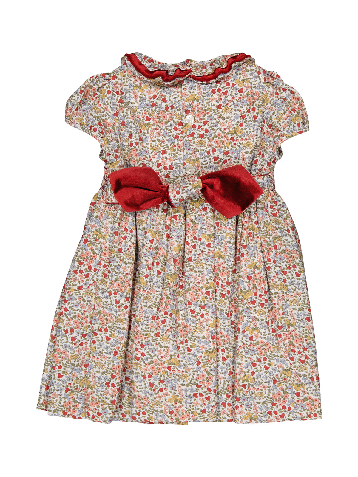 Hars Multi Floral Smocked Dress Dresses Kidiwi