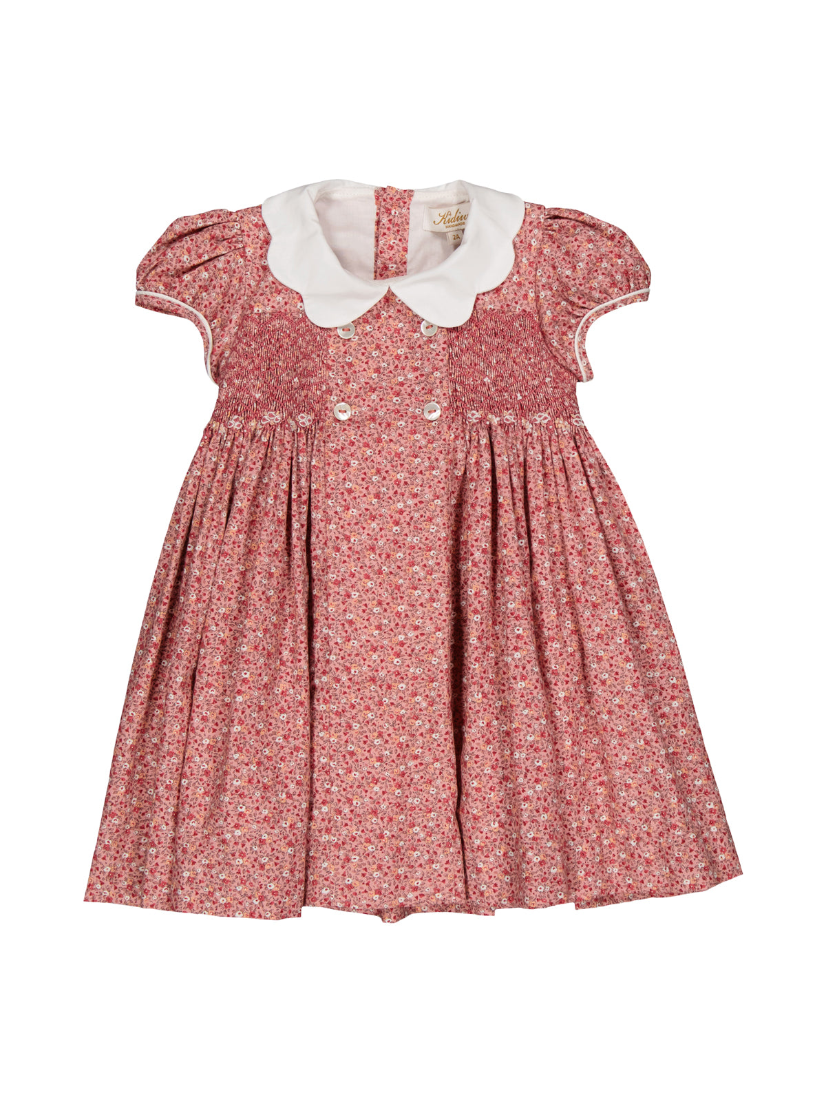 ワンピース Little cotton clothes Florrie Dress LITTLE COTTON CLOTHES NESSA DRESS / HOLLYHOCK FLORAL - Milk