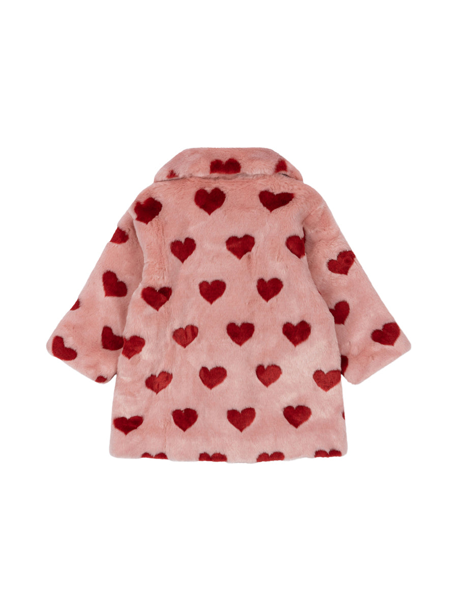 Faux Fur Heart Coat Outerwear Konges Sløjd