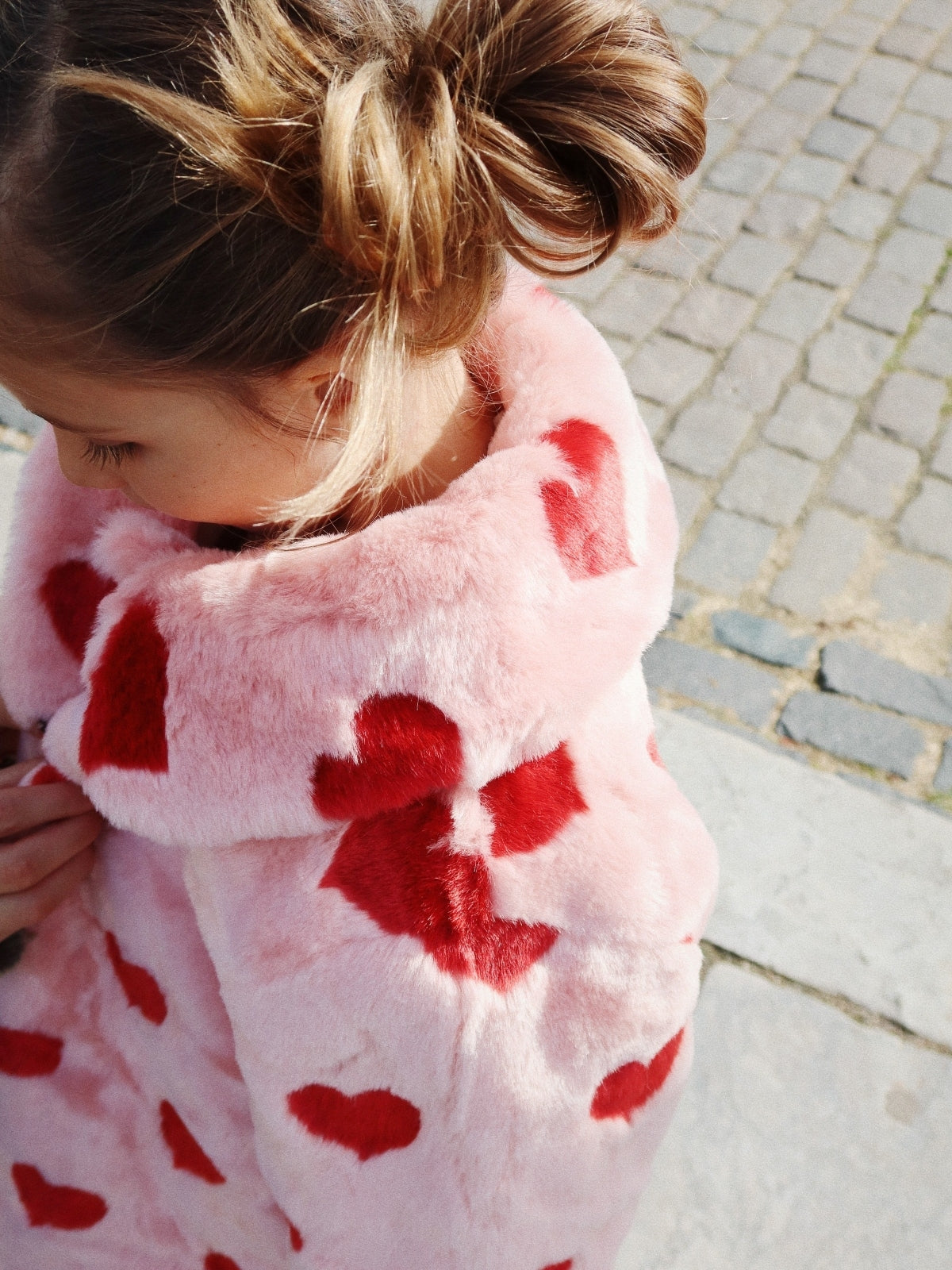 Faux Fur Heart Coat Outerwear Konges Sløjd