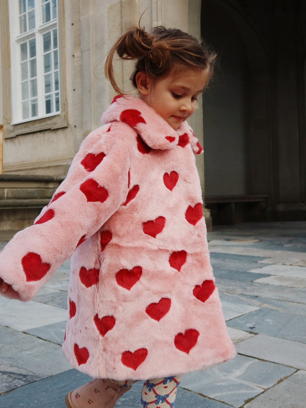 Faux Fur Heart Coat Outerwear Konges Sløjd