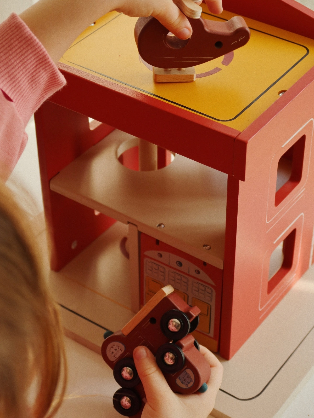 Wooden Fire Station Pretend Play Konges Sløjd