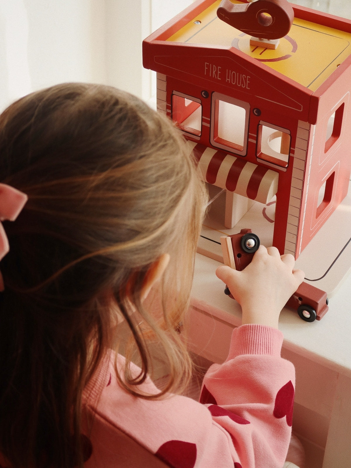 Wooden Fire Station Pretend Play Konges Sløjd