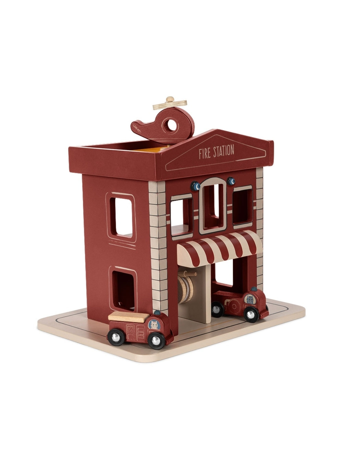 Wooden Fire Station Pretend Play Konges Sløjd