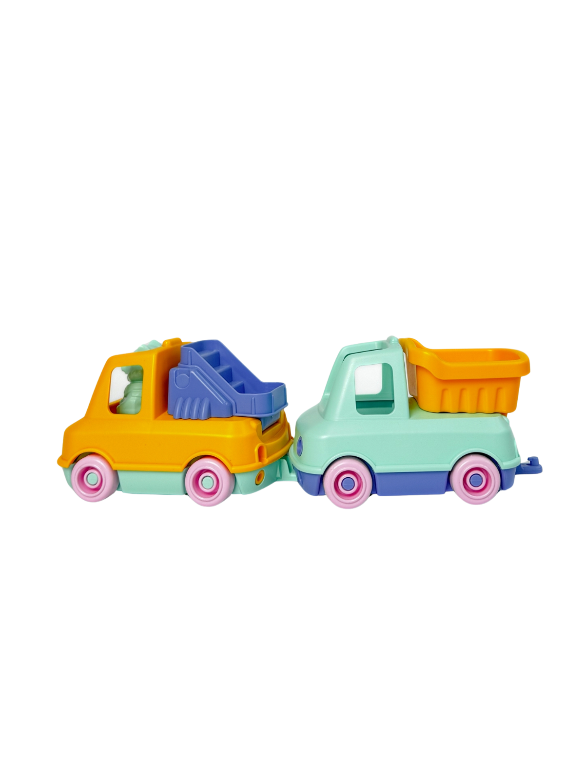 My First Trucks 2 Pack - Fire & Dump Truck Bath Toys Le Jouet Simple