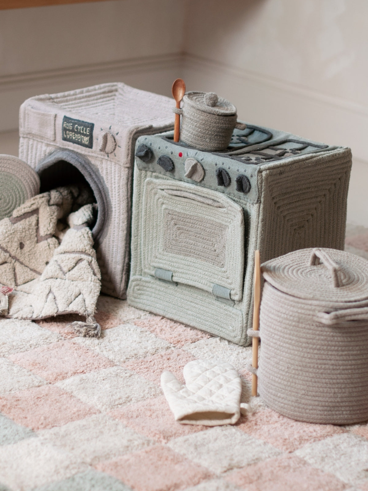 Washing Machine Play Basket Pretend Play Lorena Canals