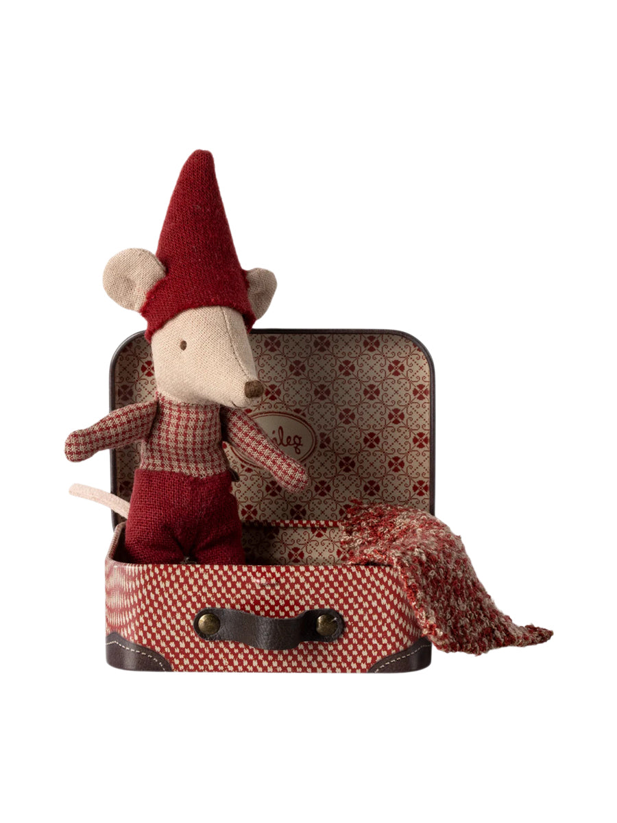 Christmas Mouse, Baby in Suitcase Pretend Play Maileg