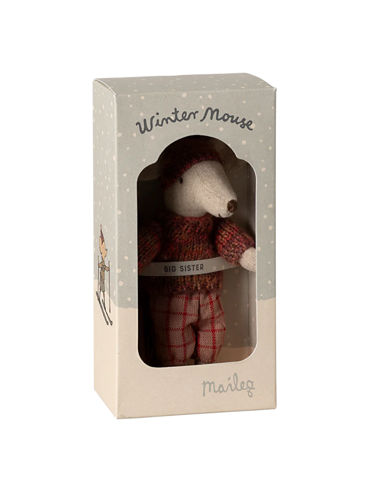 Winter Mouse with Ski Set - Big Sister Pretend Play Maileg