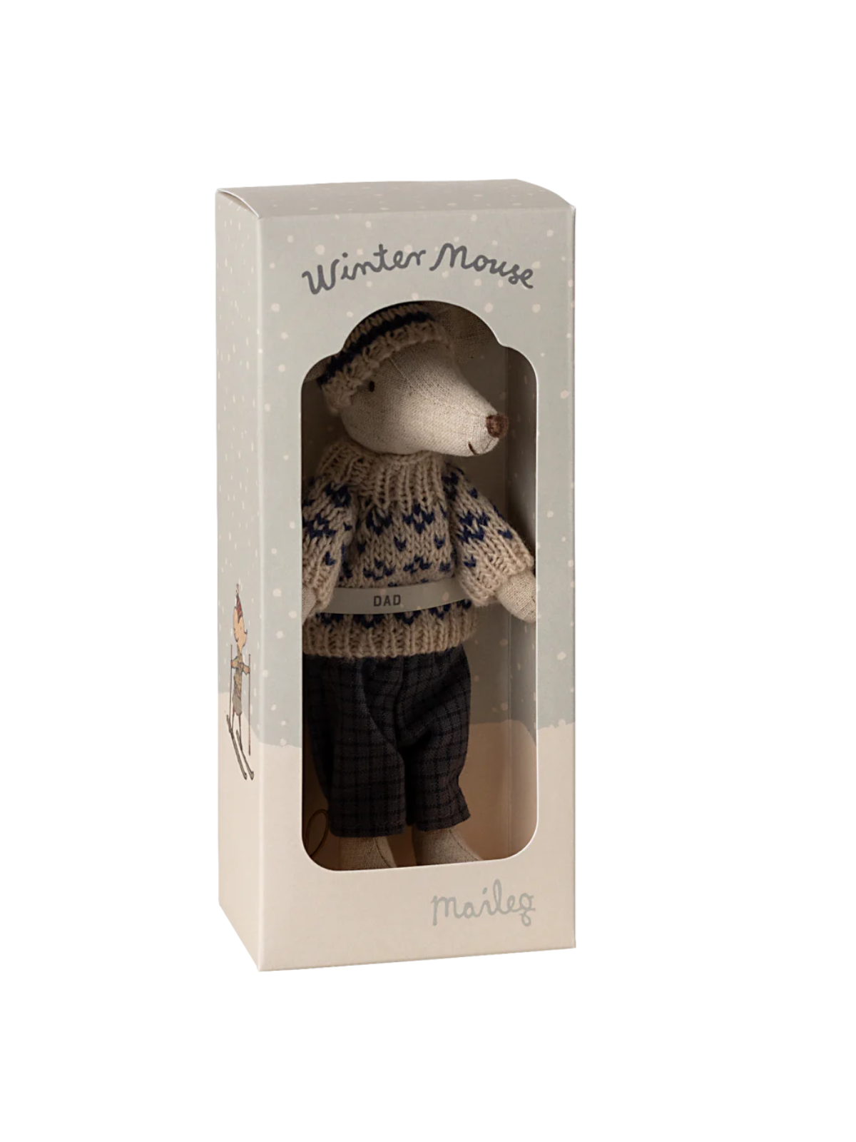 Winter Mouse with Ski Set - Dad Pretend Play Maileg
