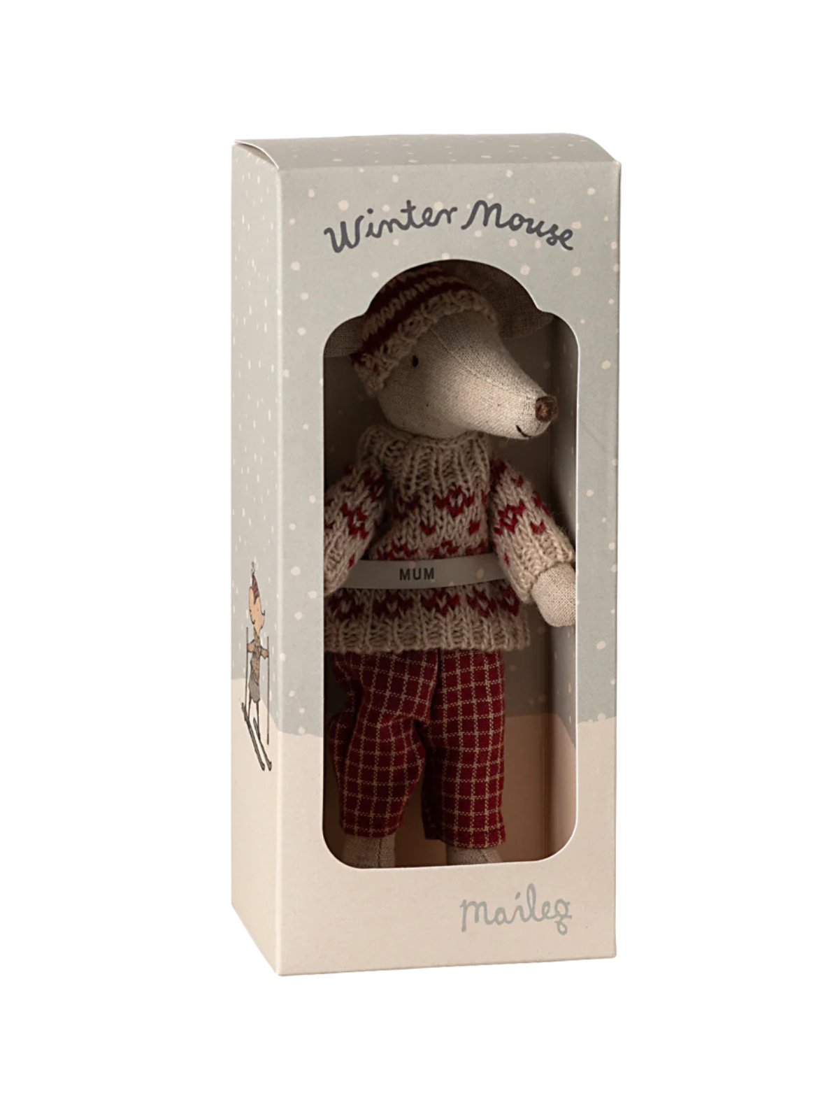 Winter Mouse with Ski Set - Mum Pretend Play Maileg