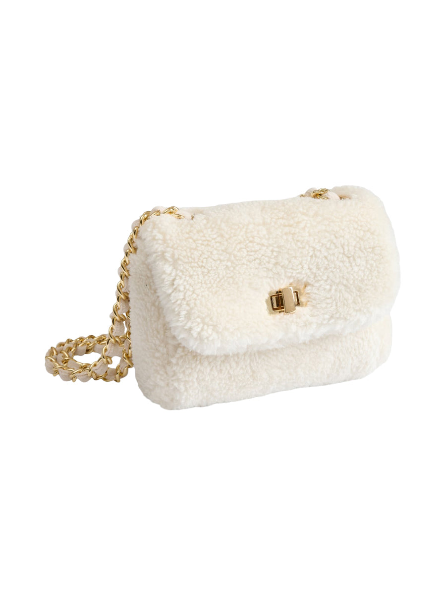 Small Teddy Chain Purse - Ivory Bags Milledeux